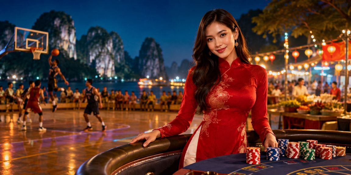 Người dùng tại vịnh Hạ Long theo dõi kết quả cược bóng rổ và game mới trên thiết bị di động