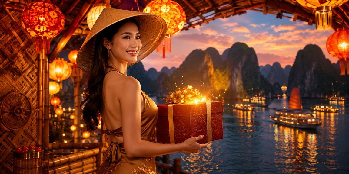 Cảnh vịnh Hạ Long – người chơi nhận voucher casino đặc biệt trong chuyến du lịch