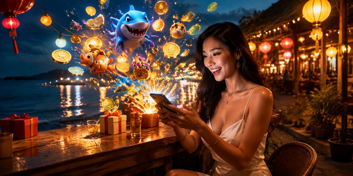 Người dùng tại Hội An trải nghiệm dịch vụ casino trực tuyến trên điện thoại dưới ánh đèn lồng