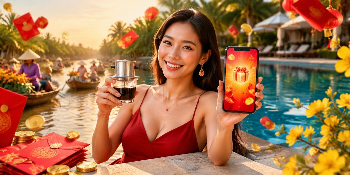 Bao lì xì đỏ khuyến mãi Tết – thưởng nạp đầu vùng Mekong