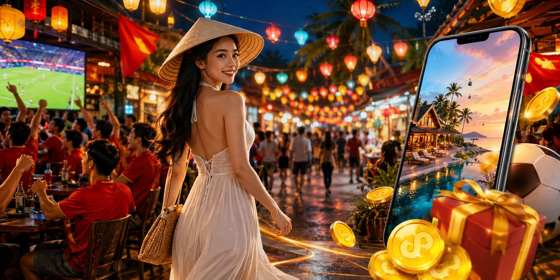 Người phụ nữ đội nón lá tại Phú Quốc đăng ký tài khoản casino trên điện thoại